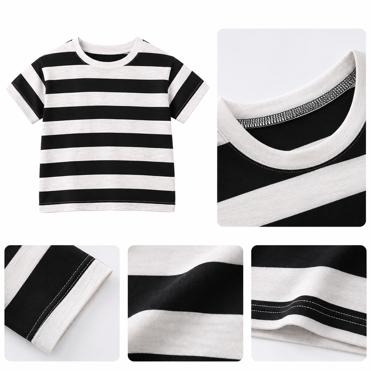 Classic Striped Cotton Short-Sleeve T-Shirt