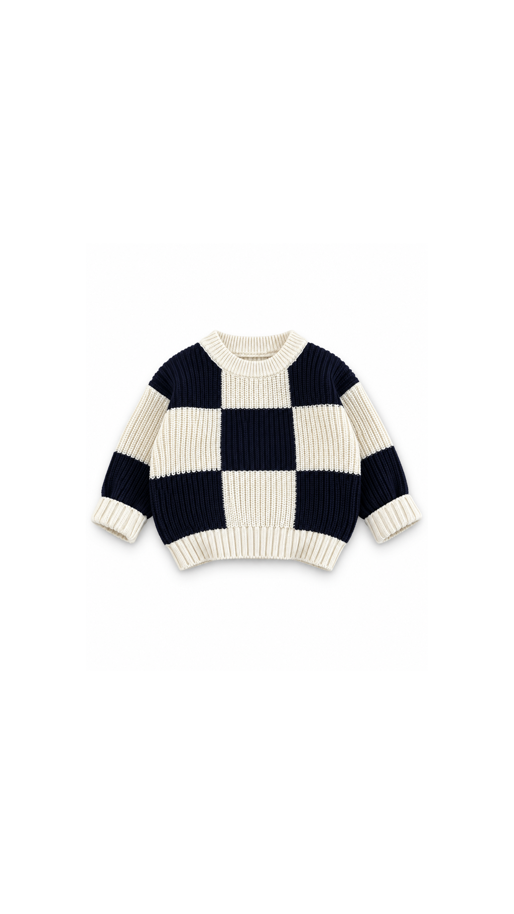 Checkerboard Chunky-Knit Sweater Boy's T-Shirt