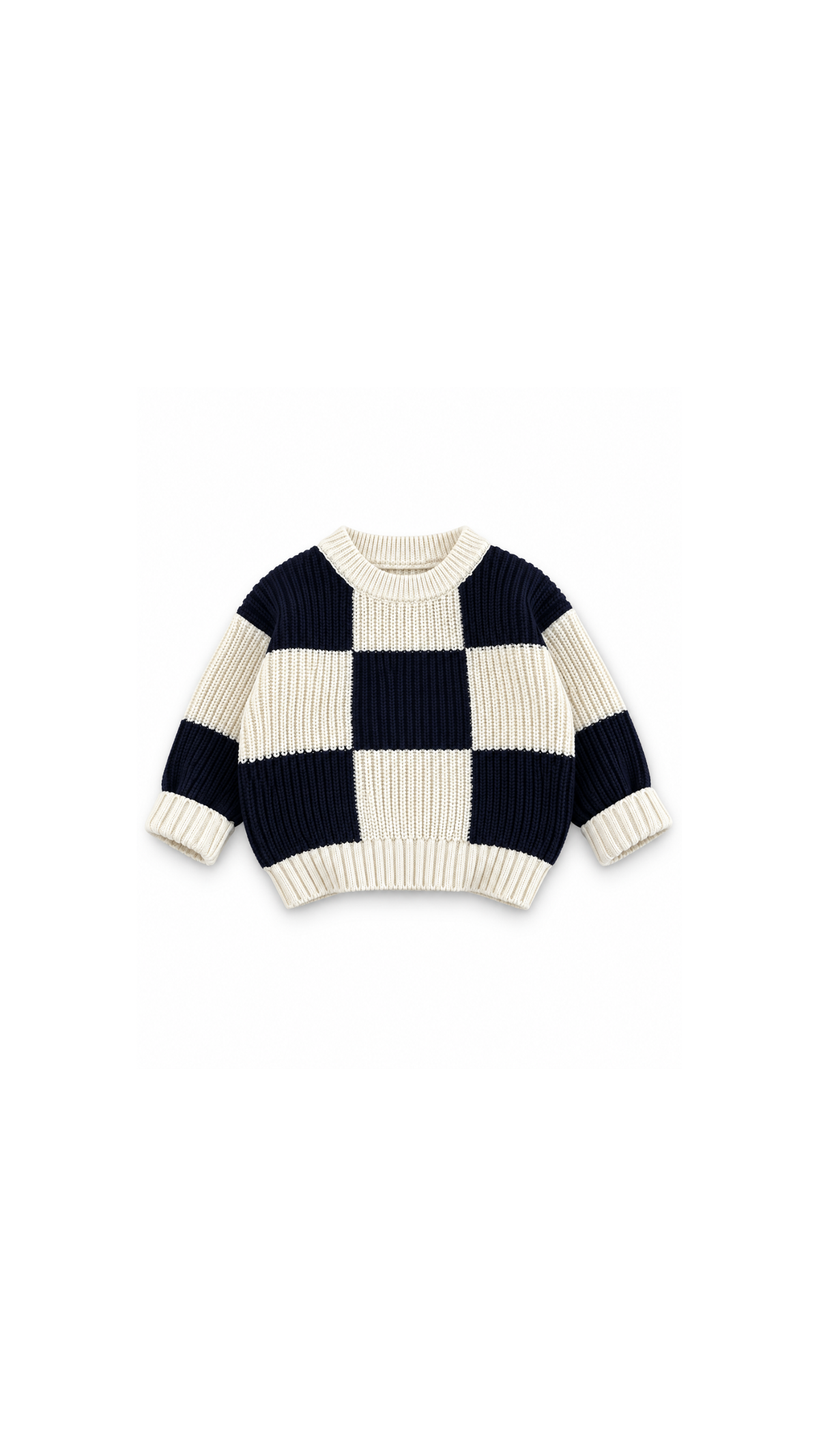 Checkerboard Chunky-Knit Sweater Boy's T-Shirt