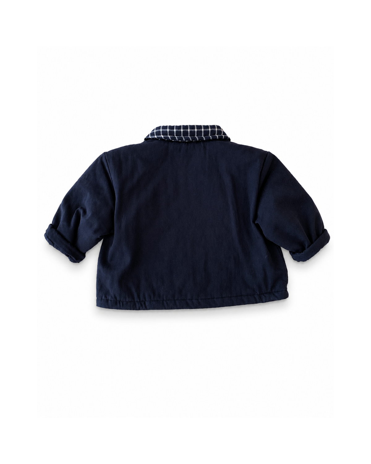 Plaid-Collar Utility Boy's Jacket