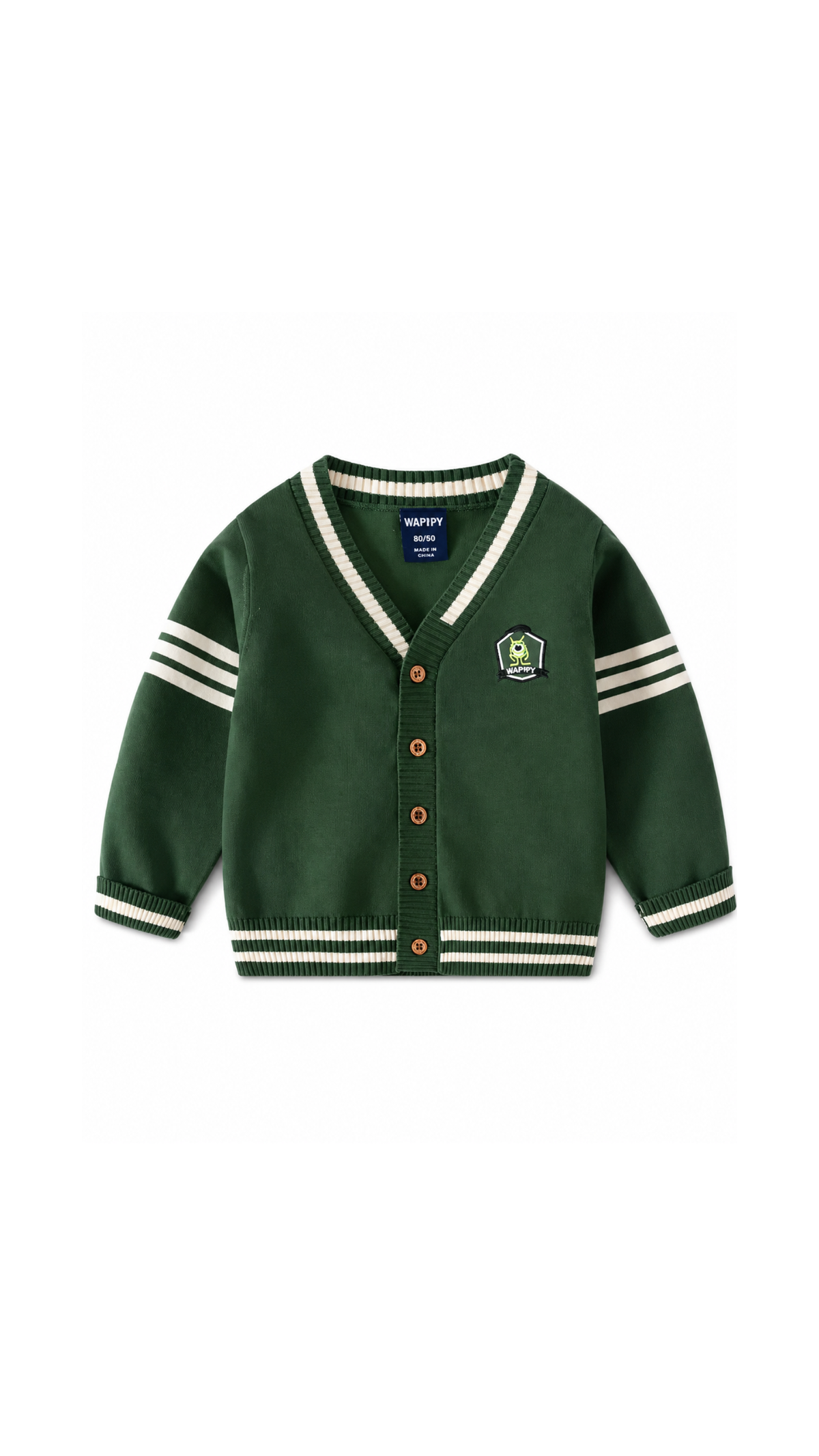 Varsity V-Neck Knitted Cardigan Boys Tshirt