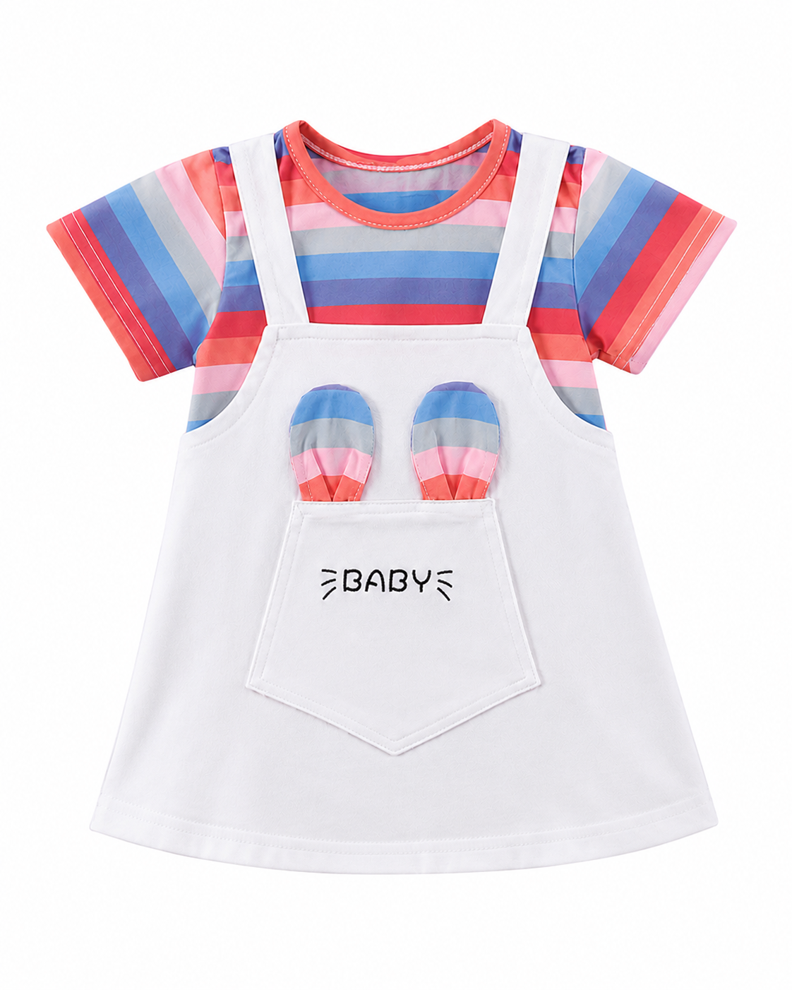 Girls Rainbow Bunny Dress