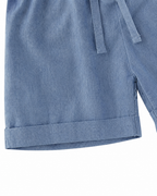 Denim Ruffle Romper with Matching Headband Girl's Set