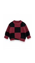 Checkerboard Chunky-Knit Sweater Boy's T-Shirt