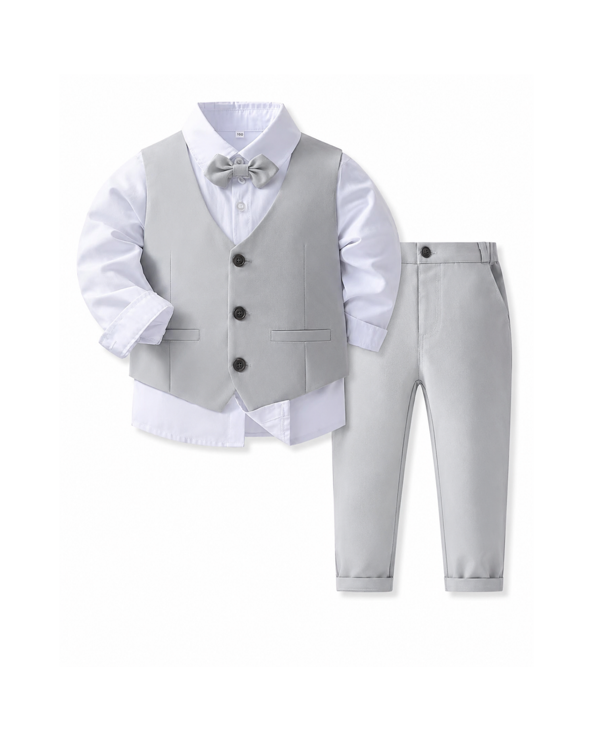 Waistcoat & Trousers Suit Bow Tie