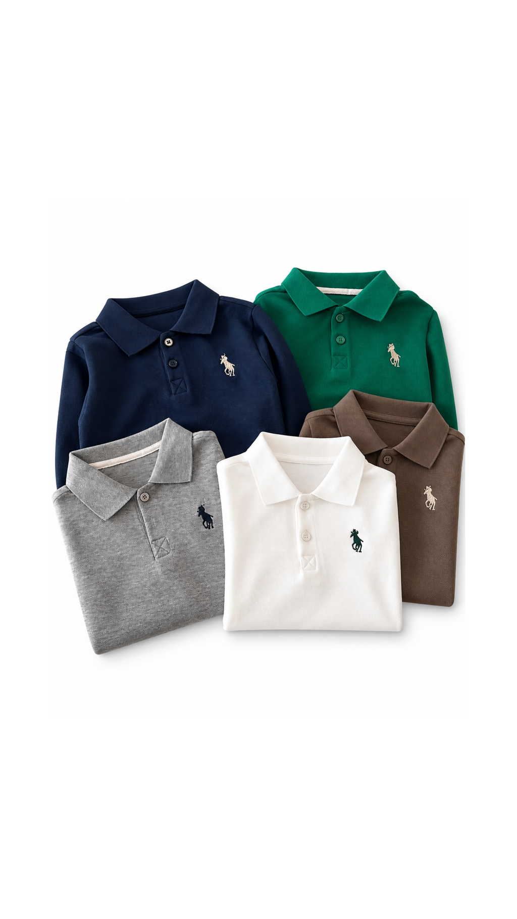 Classic Embroidered Long-Sleeve Polo Boy's T-Shirt