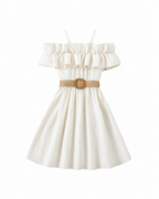 Elegant Off-Shoulder Summer Ruffle Dress