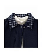 Plaid-Collar Utility Boy's Jacket
