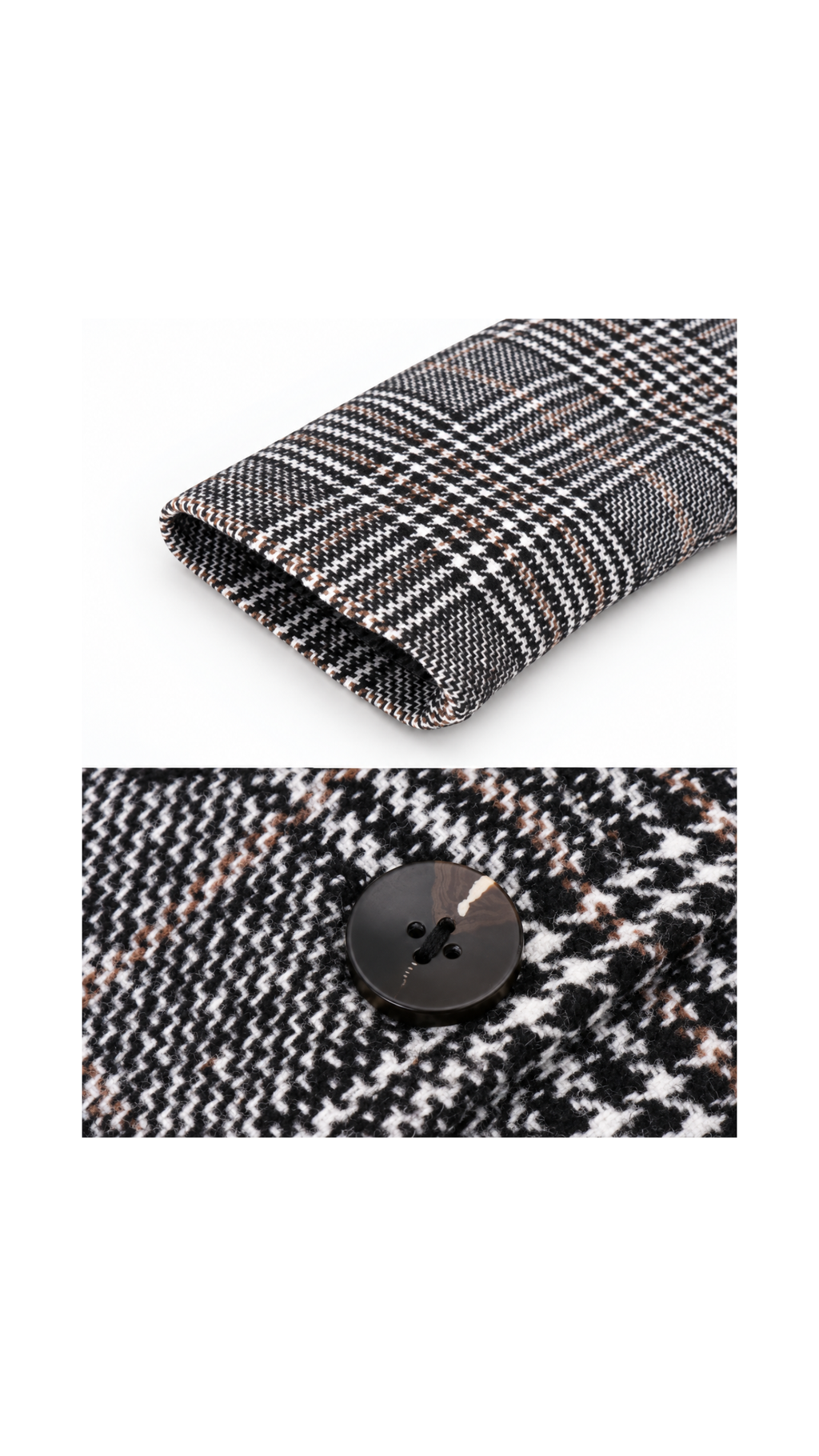 Classic Checked Tailored Girl's Coat