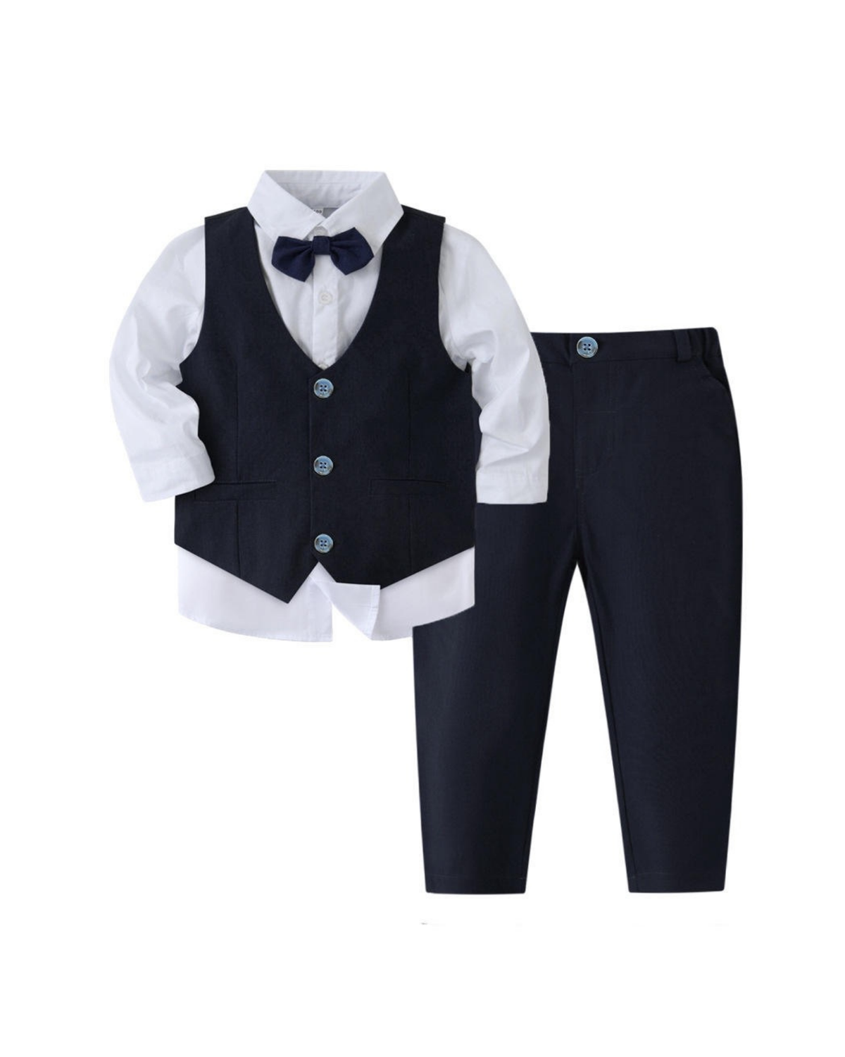 Waistcoat & Trousers Suit Bow Tie
