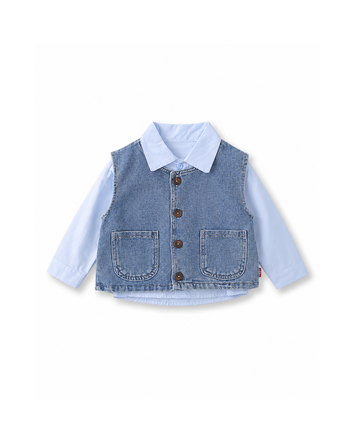 Denim Vest, Shirt & Jeans Three-Piece Boy's Set