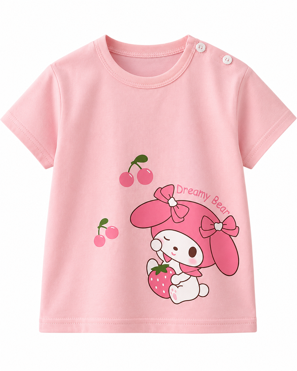 Rabbit & Cherry Tee & Short Girl's Pyjamas