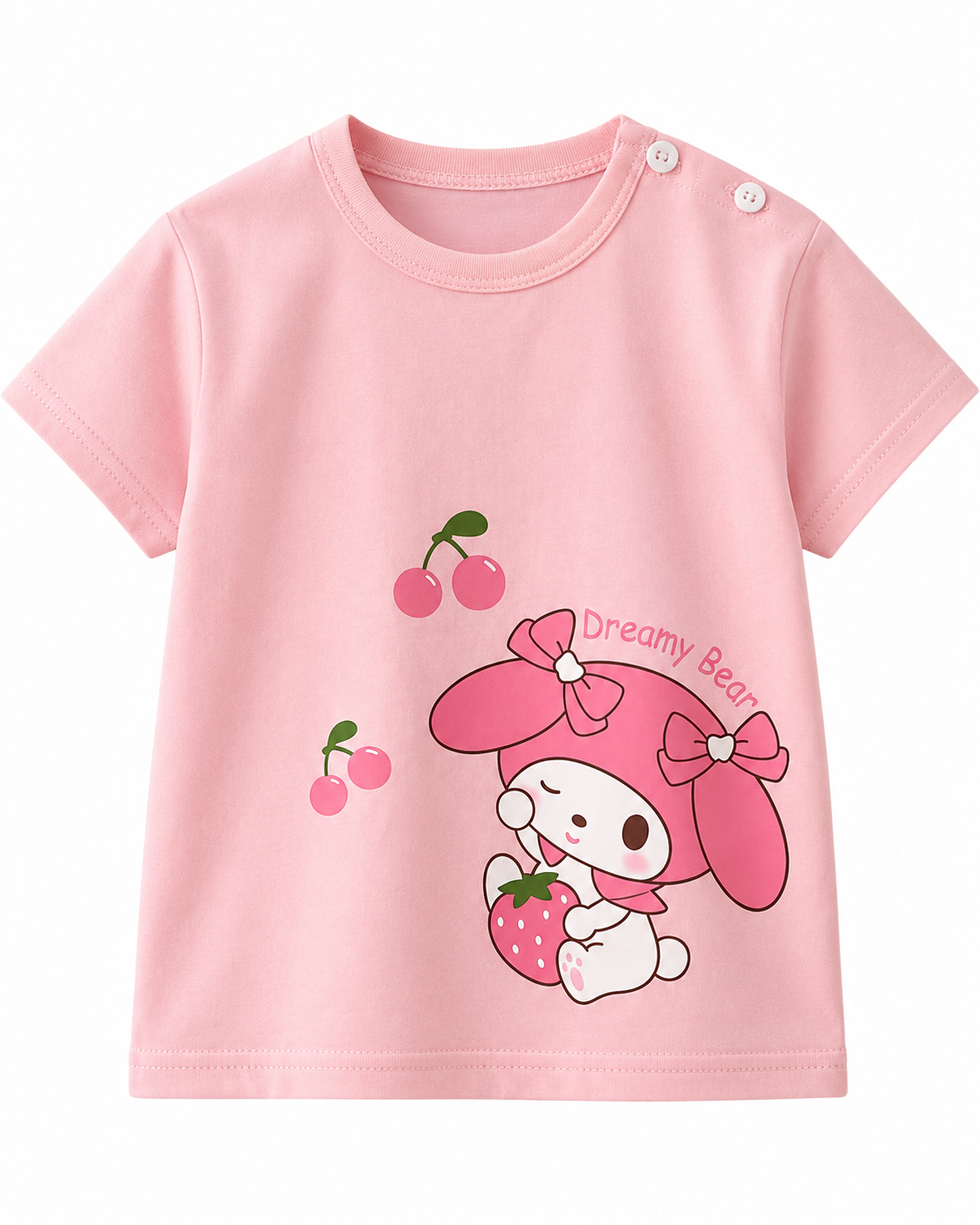 Rabbit & Cherry Tee & Short Girl's Pyjamas