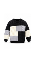 Patchwork Cable-Knit Sweater Boy's T-shirts