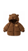 Kids Bear-Ear Hooded Puffer Jacket