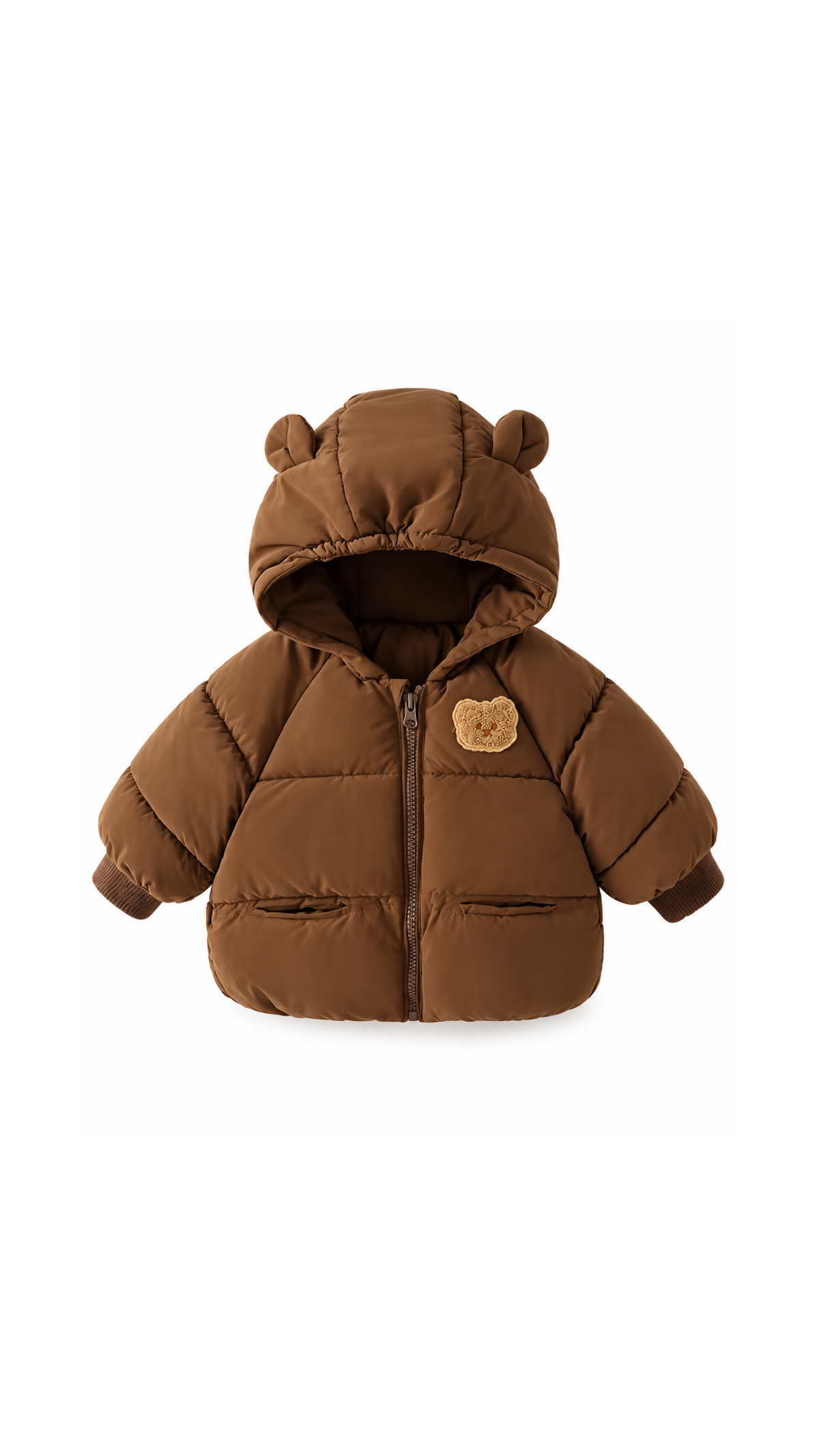 Kids Bear-Ear Hooded Puffer Jacket