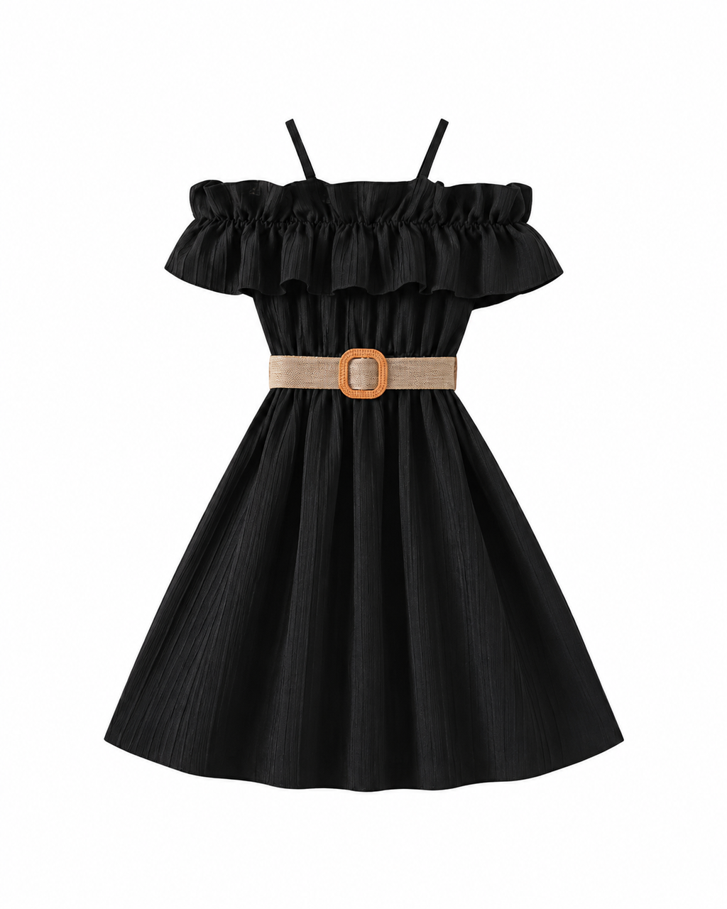Elegant Off-Shoulder Summer Ruffle Dress