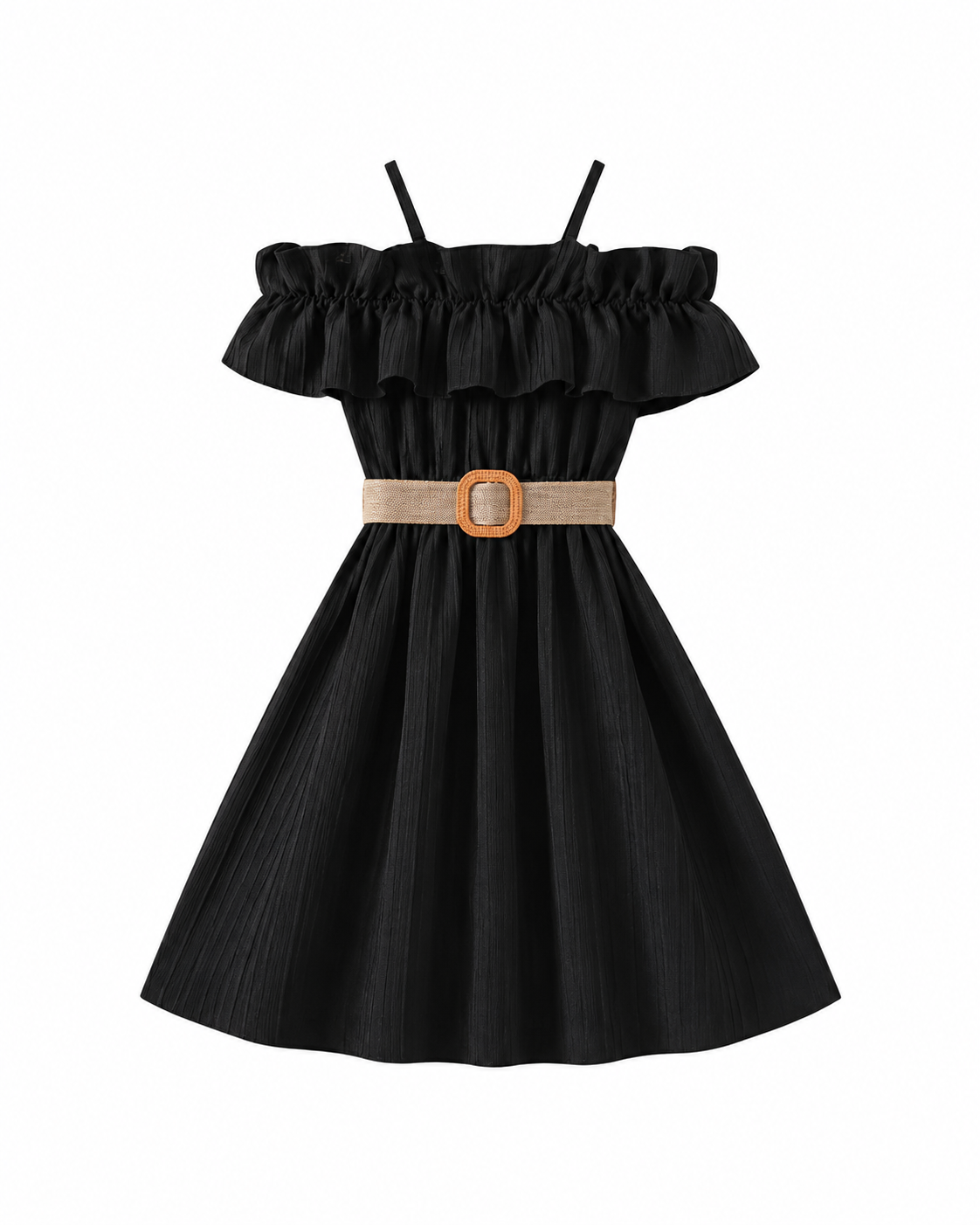 Elegant Off-Shoulder Summer Ruffle Dress