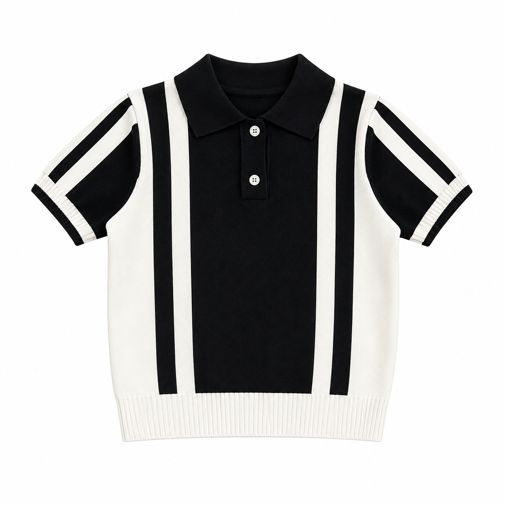 Knit Polo & Casual Pants Boy's Set
