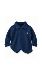 Classic Embroidered Long-Sleeve Polo Boy's T-Shirt