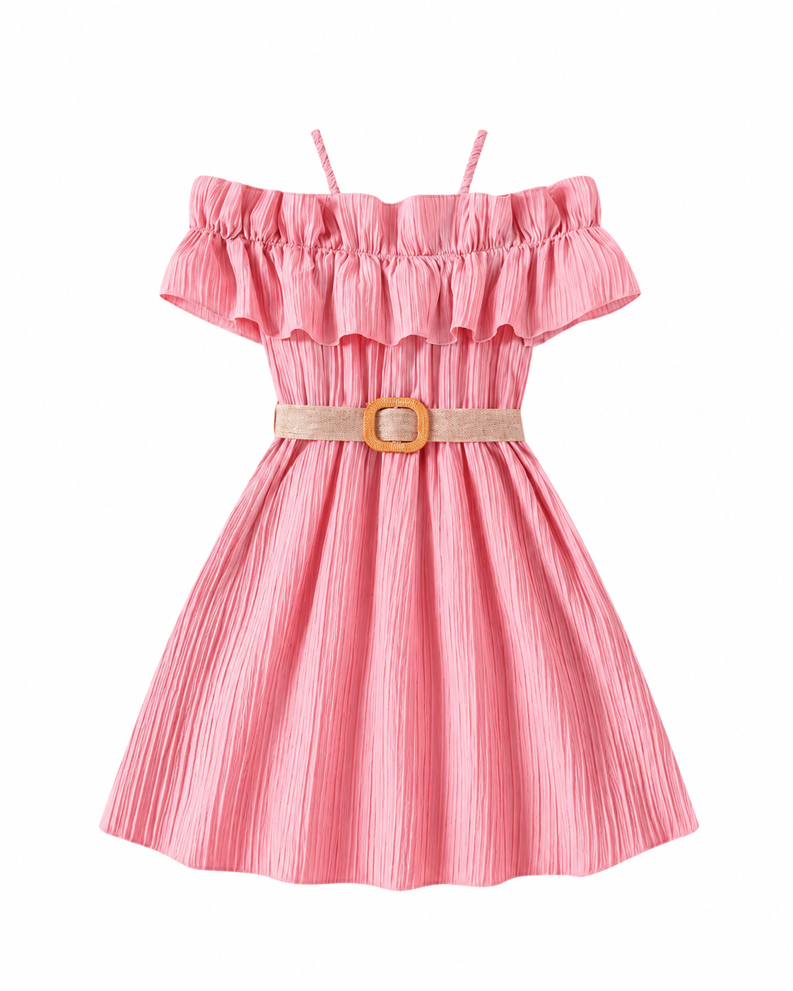Elegant Off-Shoulder Summer Ruffle Dress