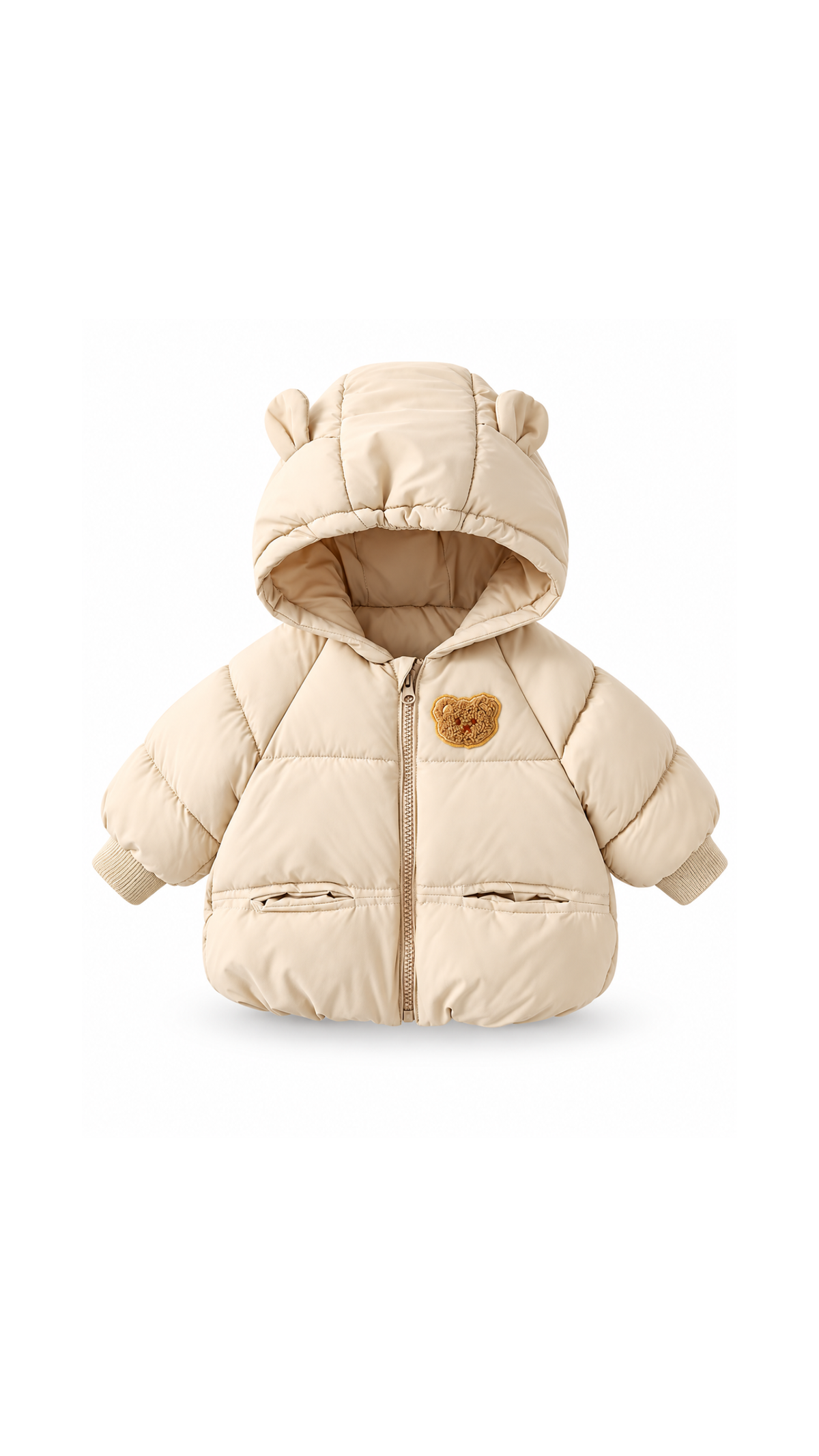 Kids Bear-Ear Hooded Puffer Jacket