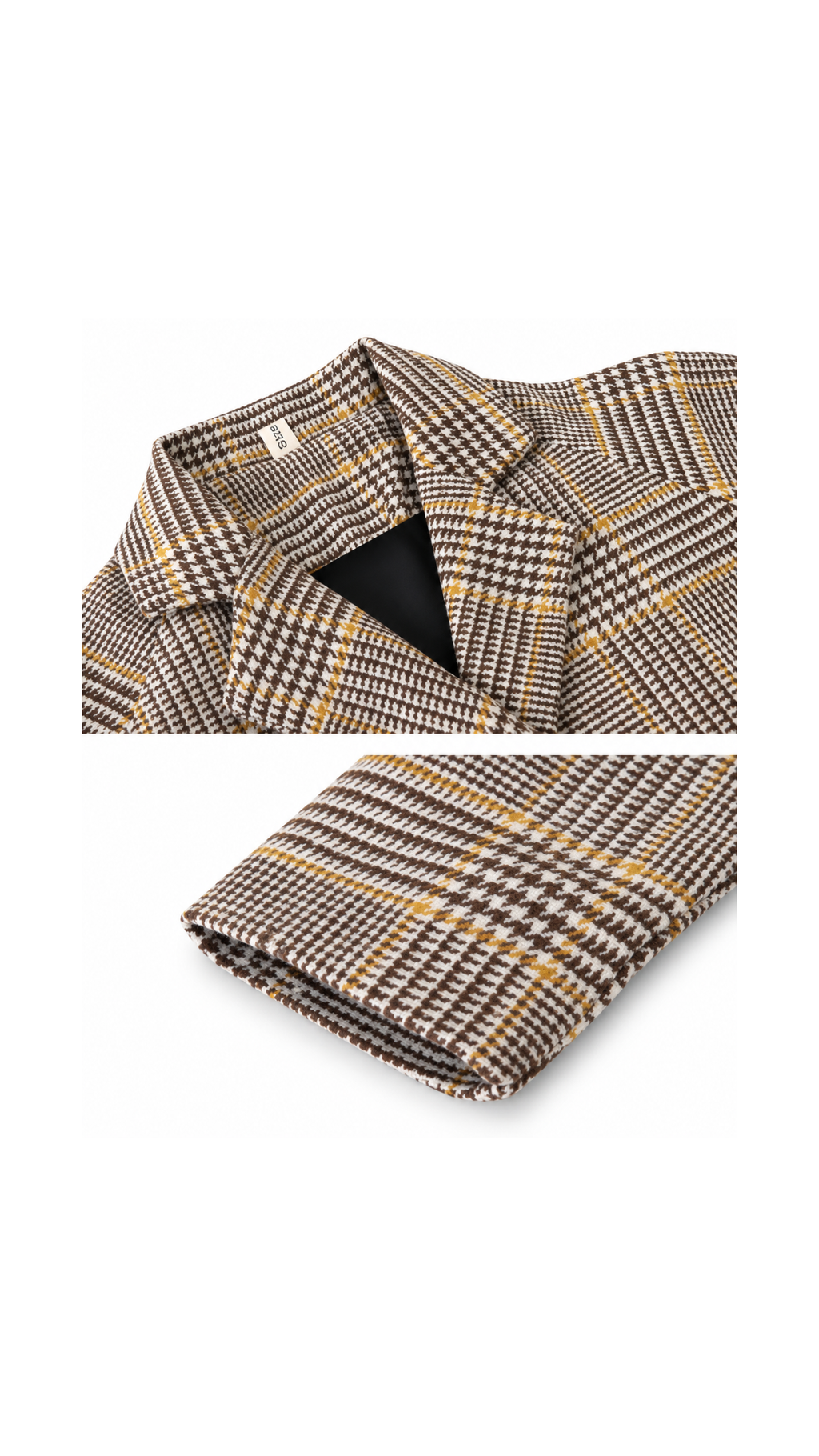 Classic Checked Tailored Girl's Coat