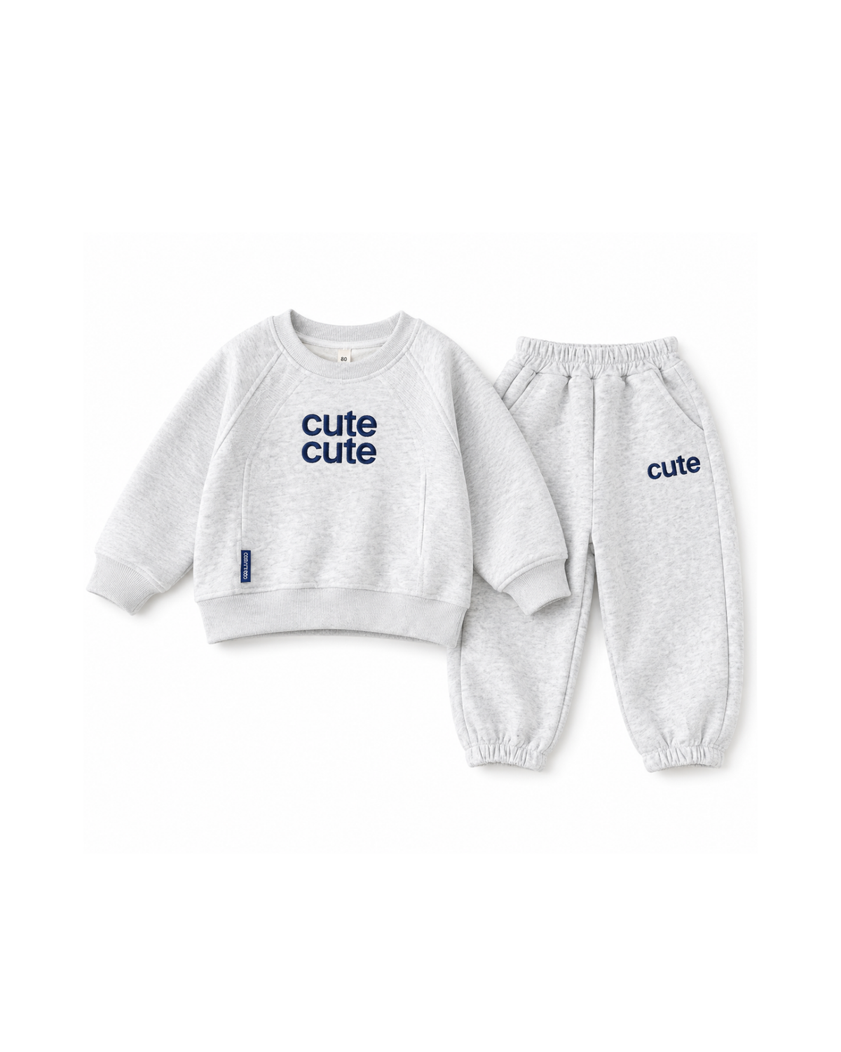 “Cute Cute” Sweatshirt & Jogger Girl's Set