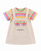 Girls Rainbow Bunny Dress