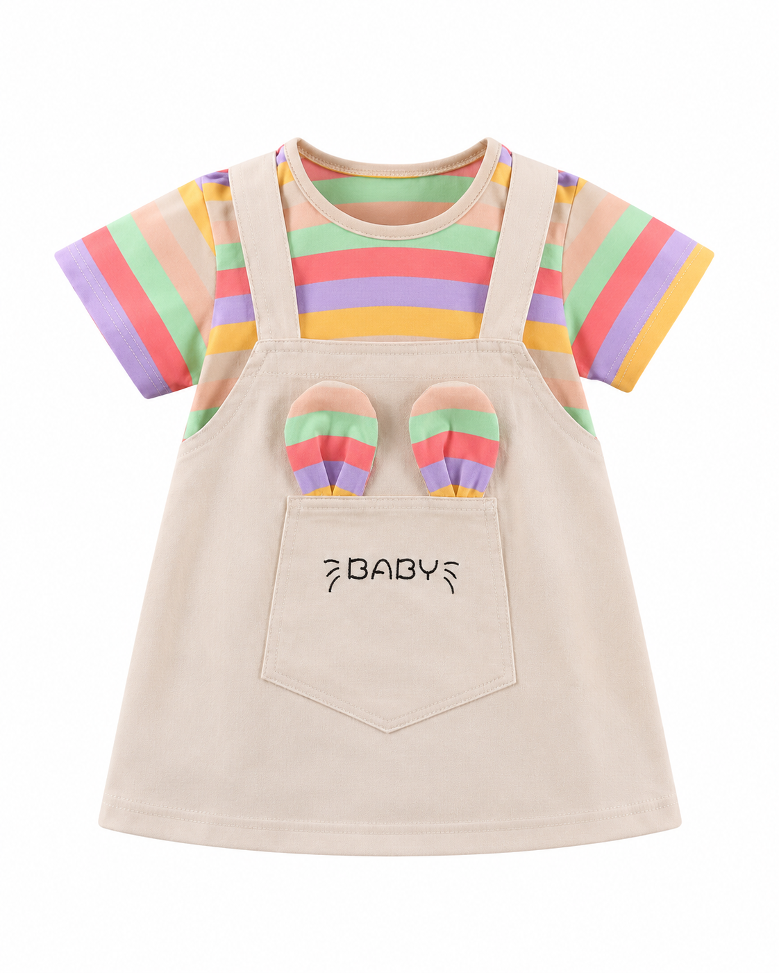 Girls Rainbow Bunny Dress