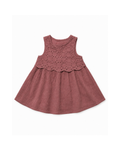 Girls’ Dusty Rose Eyelet Dress