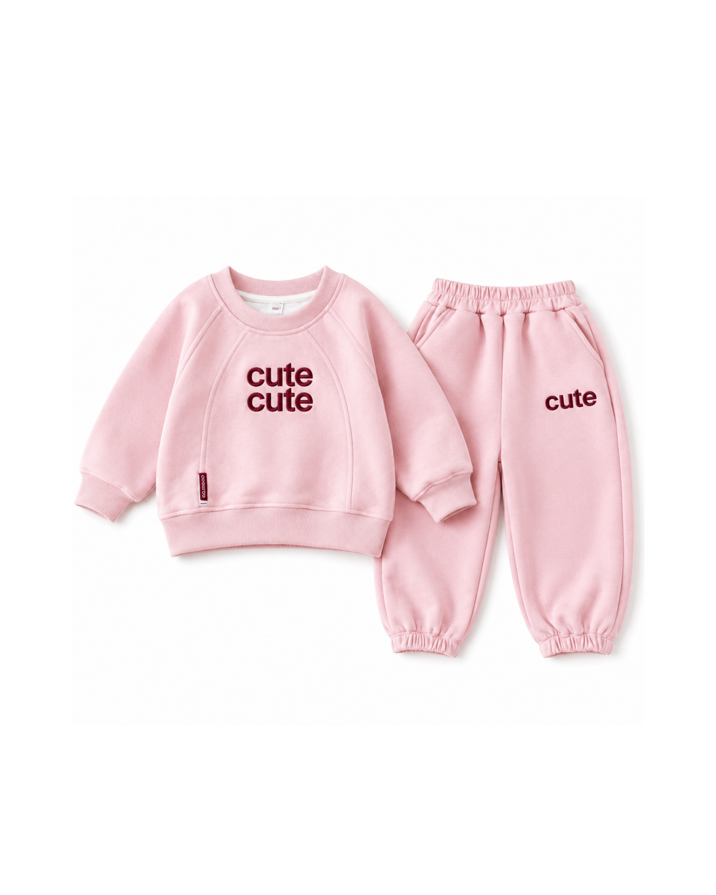 “Cute Cute” Sweatshirt & Jogger Girl's Set