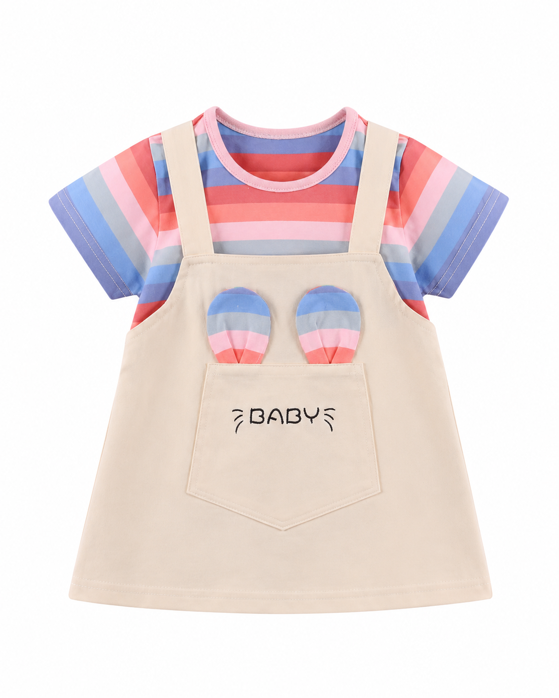 Girls Rainbow Bunny Dress