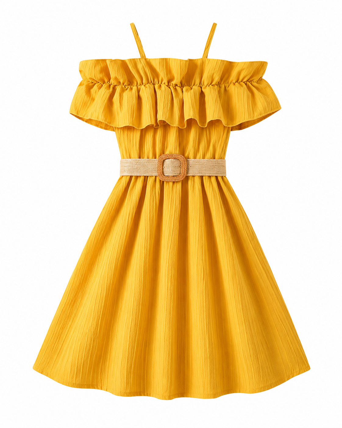 Elegant Off-Shoulder Summer Ruffle Dress