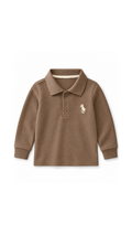 Classic Embroidered Long-Sleeve Polo Boy's T-Shirt