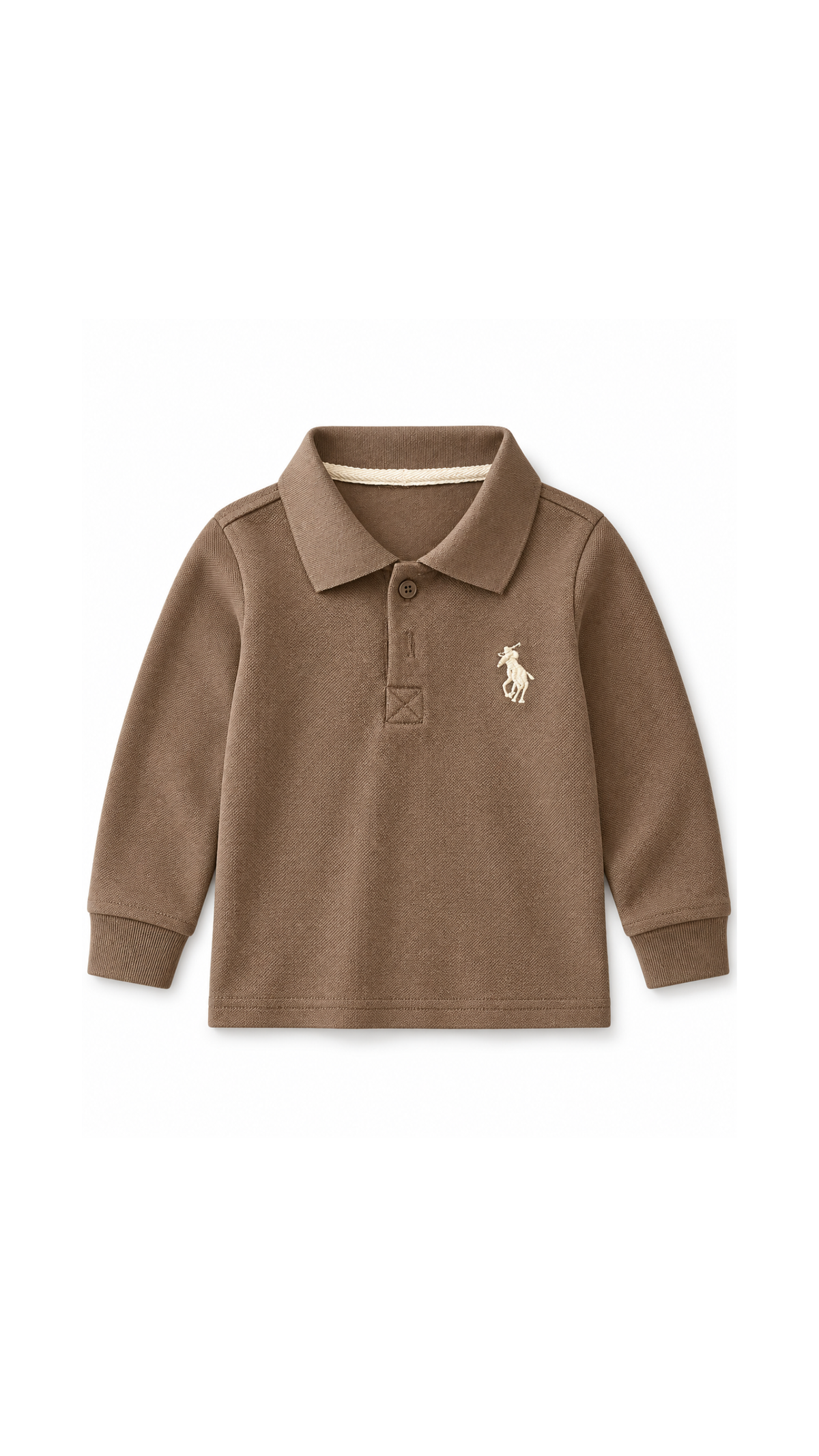 Classic Embroidered Long-Sleeve Polo Boy's T-Shirt