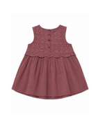 Girls’ Dusty Rose Eyelet Dress