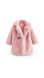 Plush Teddy Girl's Coat