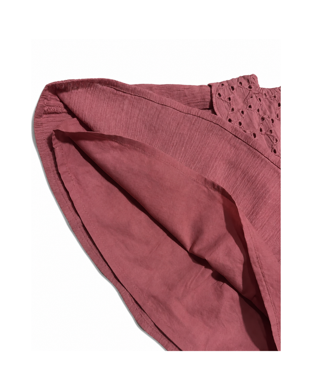 Girls’ Dusty Rose Eyelet Dress