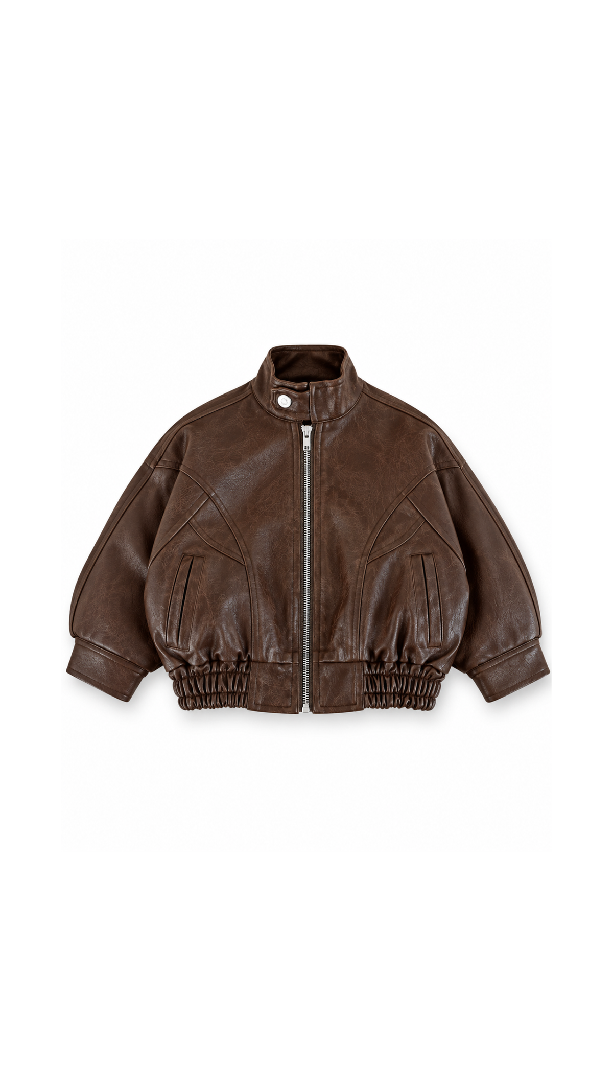 Classic Faux-Leather Biker Boy's Jacket