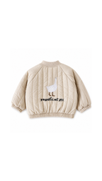 Embroidered Quilted Bomber Boy's Jacket