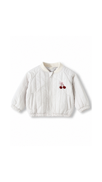 Embroidered Quilted Bomber Boy's Jacket