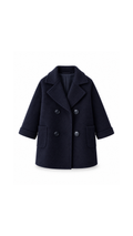 Classic Double-Breasted Wool-Look Boy's Coat
