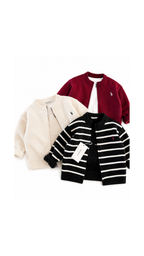 Sherpa-Lined Knitted Zip-Up Boy's Jacket