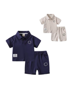 Breathe the Forest" Polo Shirt & Shorts Boy's Set