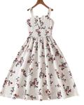 French-Inspired Floral Print Princess Dress