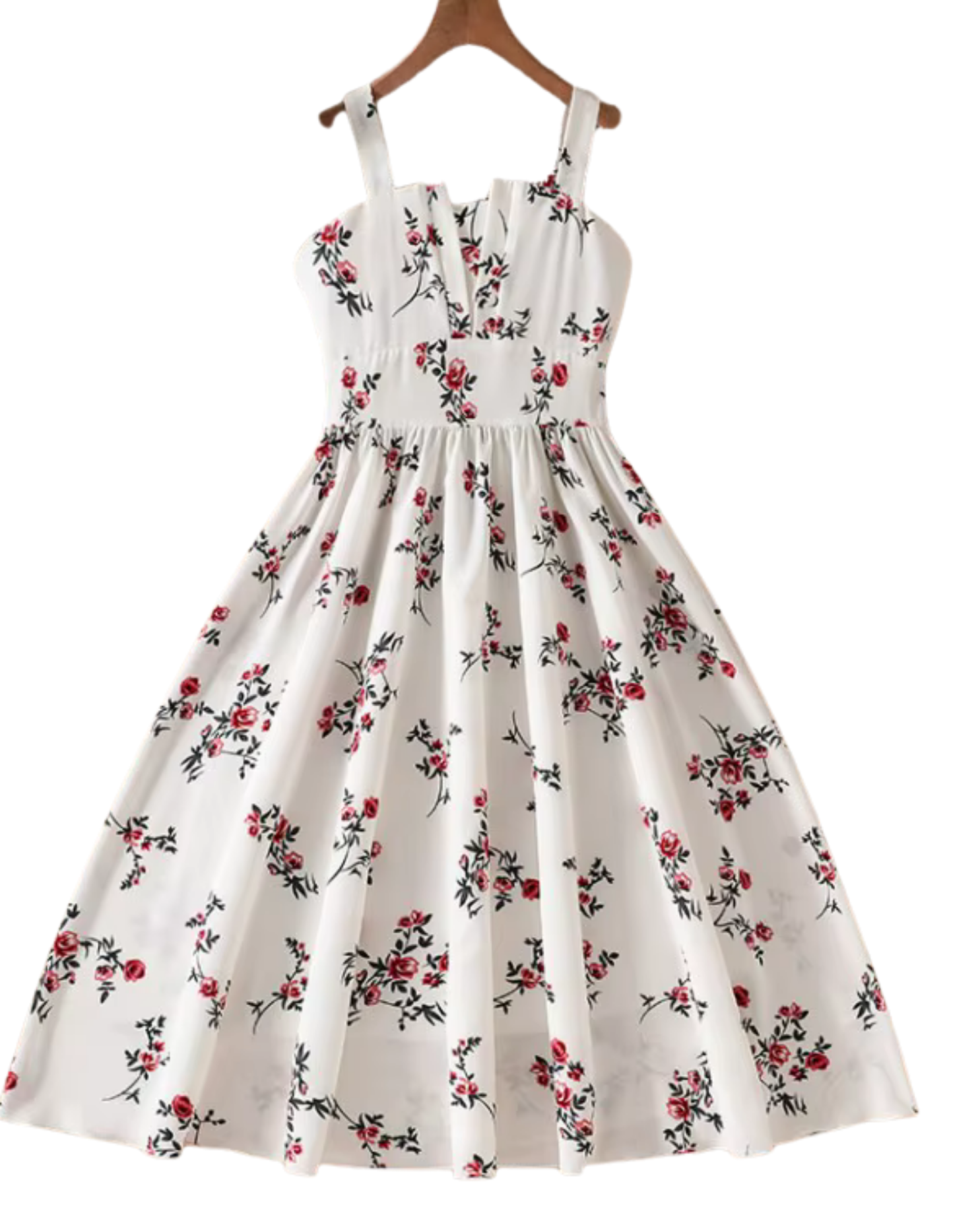 French-Inspired Floral Print Princess Dress
