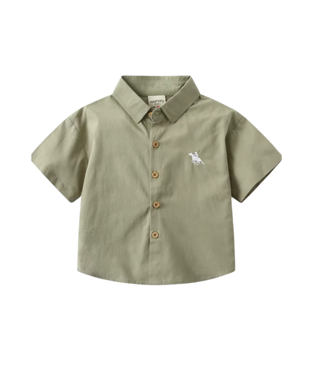 Short-Sleeve Cotton Button-Down  T-Shirt
