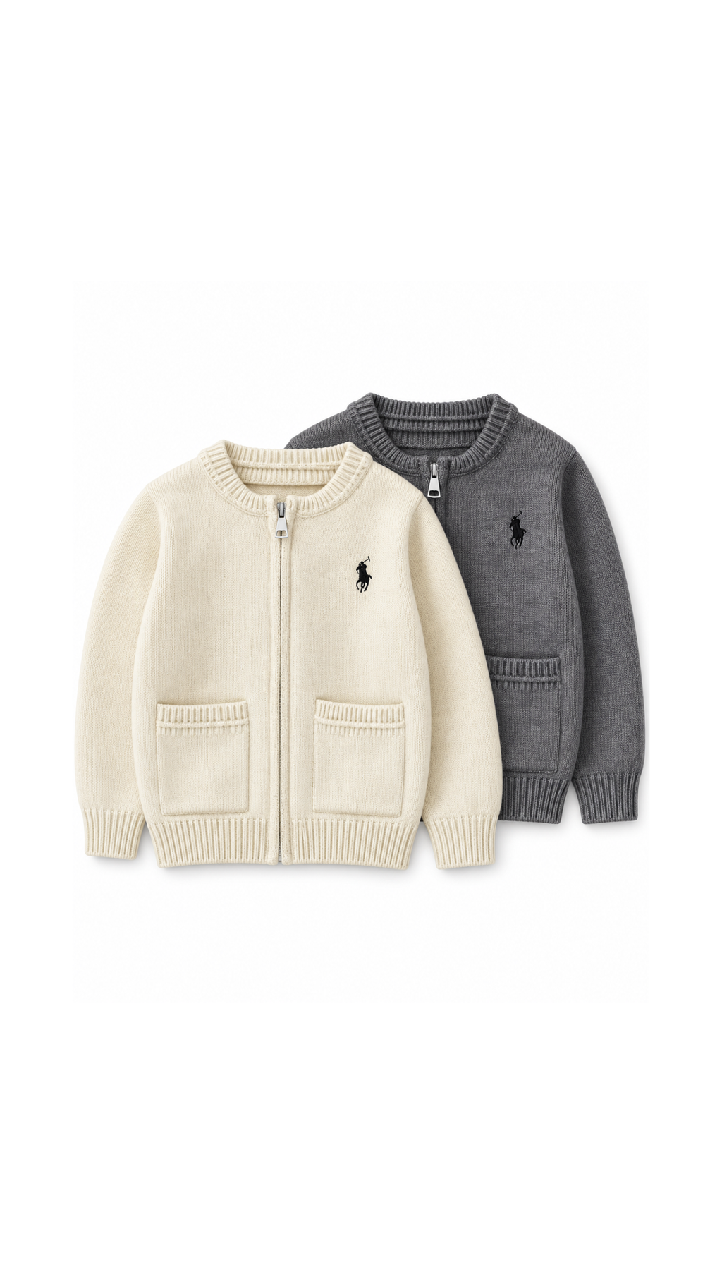 Classic Knitted Zip-Up Cardigan Boy's Jacket