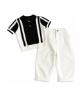 Knit Polo & Casual Pants Boy's Set